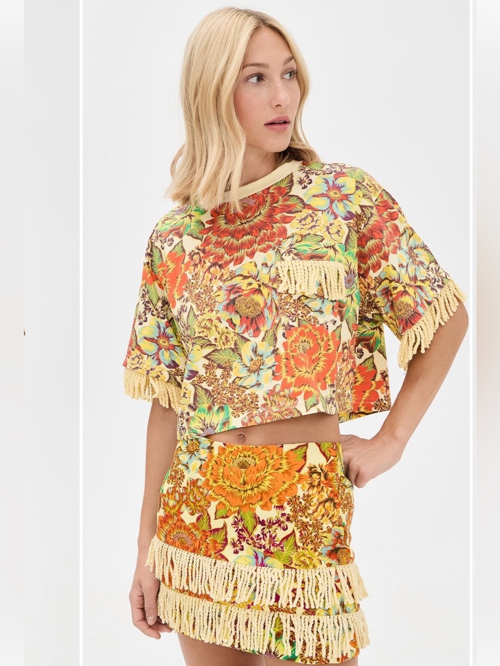 ALEMAIS  Lana Cropped Tee, S M L